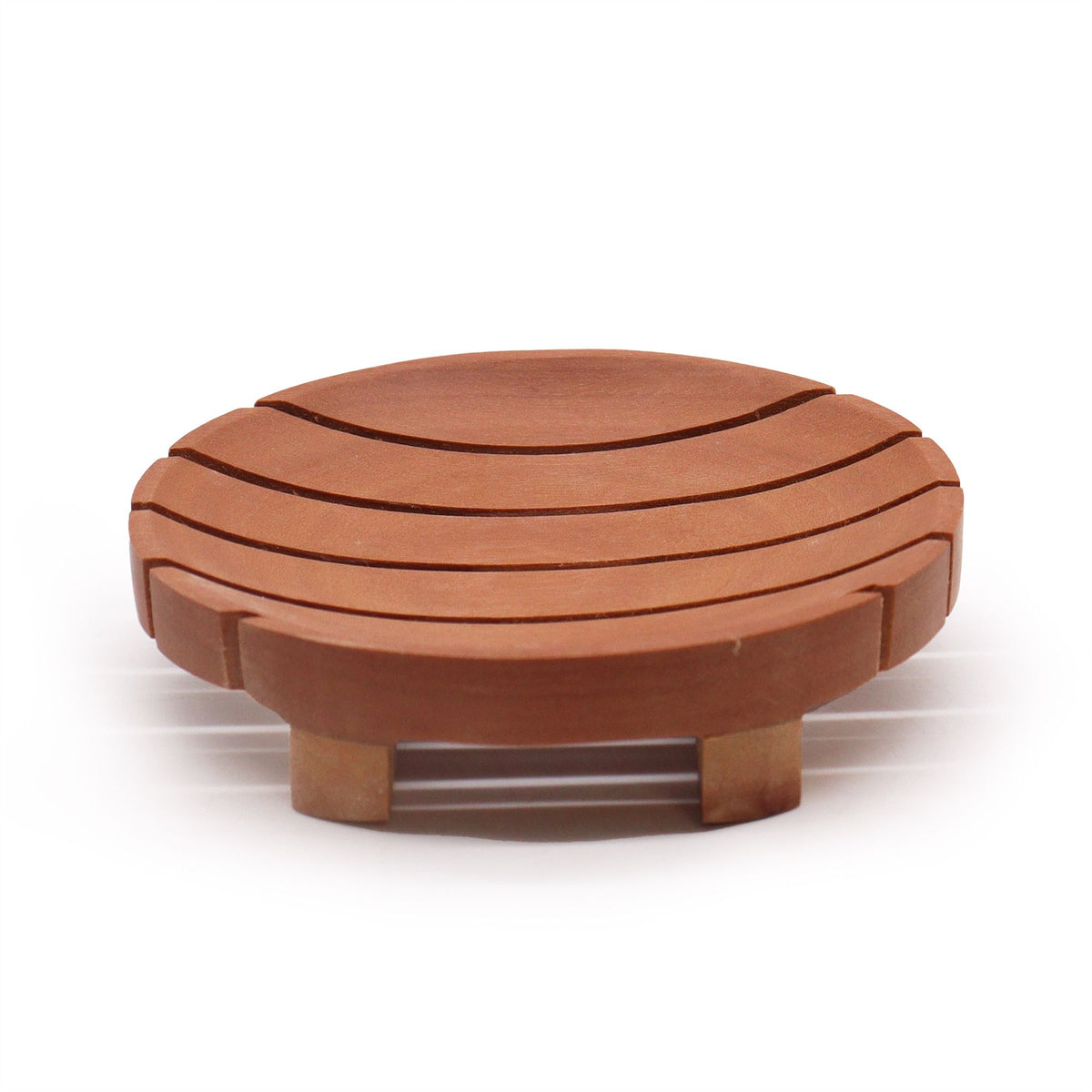 Mahogany-Style Soap Dish - Round