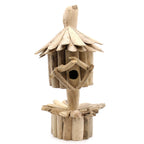 Recycled Driftwood Birdbox on Stand – view 2