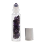 Amethyst Roller Bottle with Silver Cap, 5ml