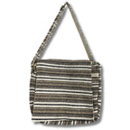 Soft Cotton Laptop Bag - Cream and Grey – view 2