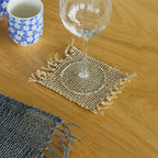 Set of 4 Seagrass Fringe Coasters - Natural