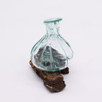 Molten Glass Fancy Mini Decanter on Wood, 24cm – view 7