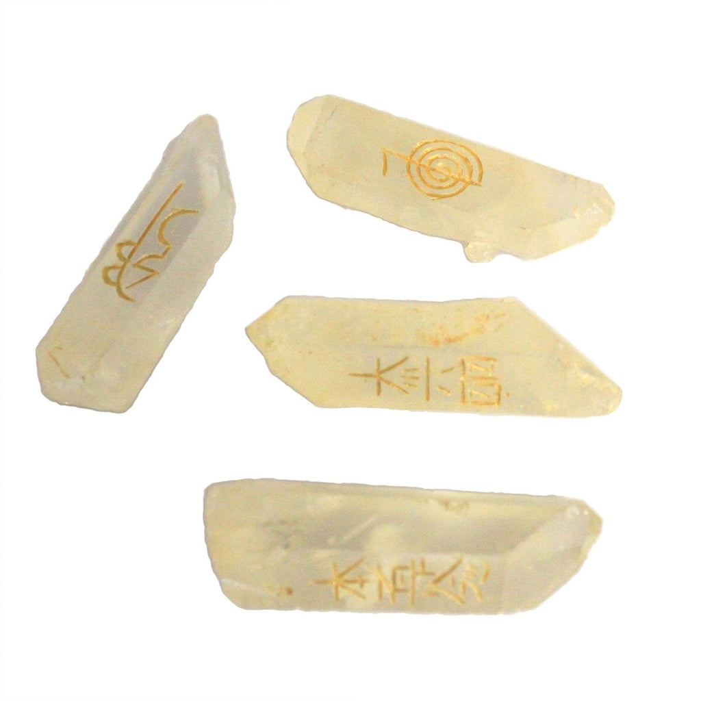 Natural Quartz Point Set of Four – view 3