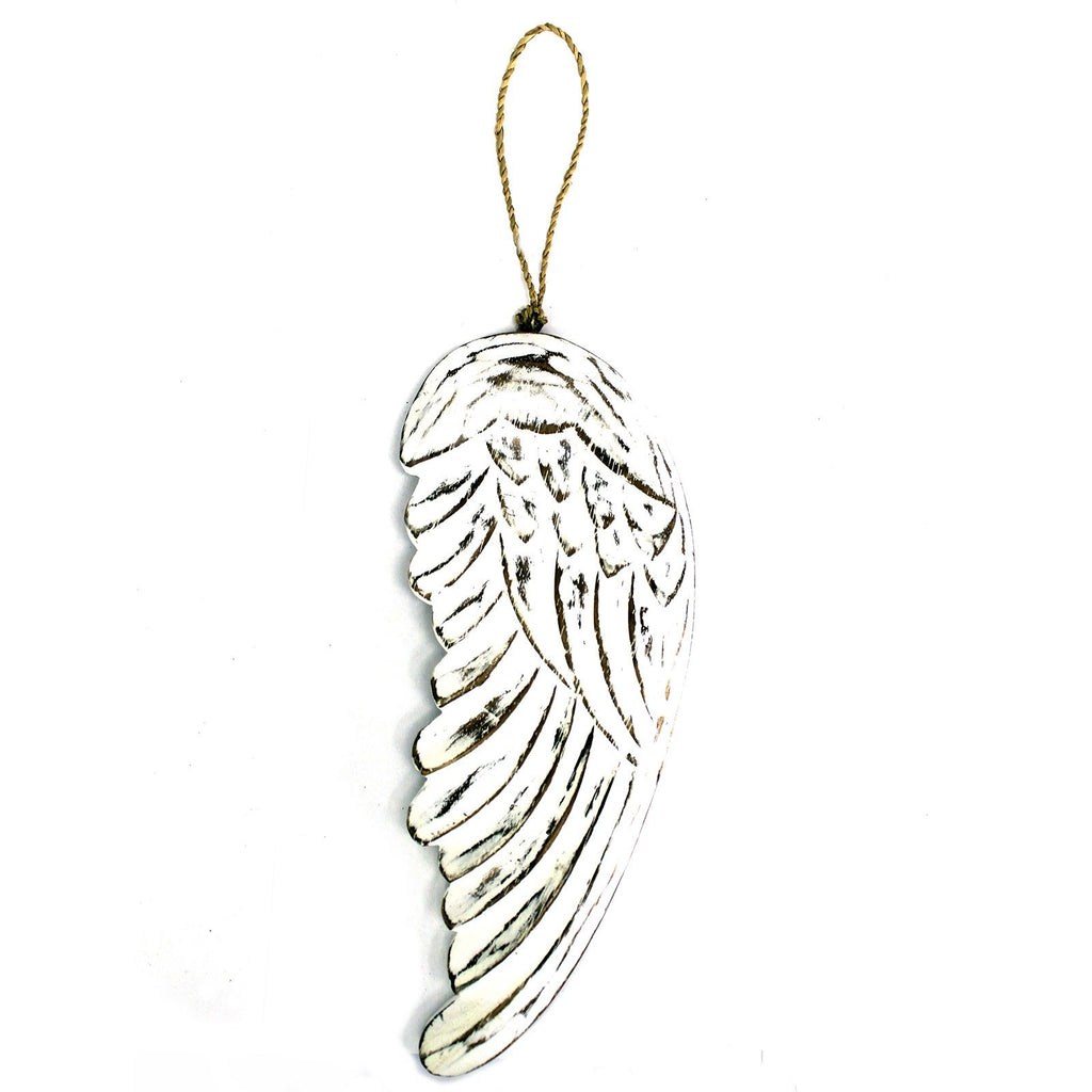 Hand Carved Angel Wing Wall Decor, 30 cm – view 2