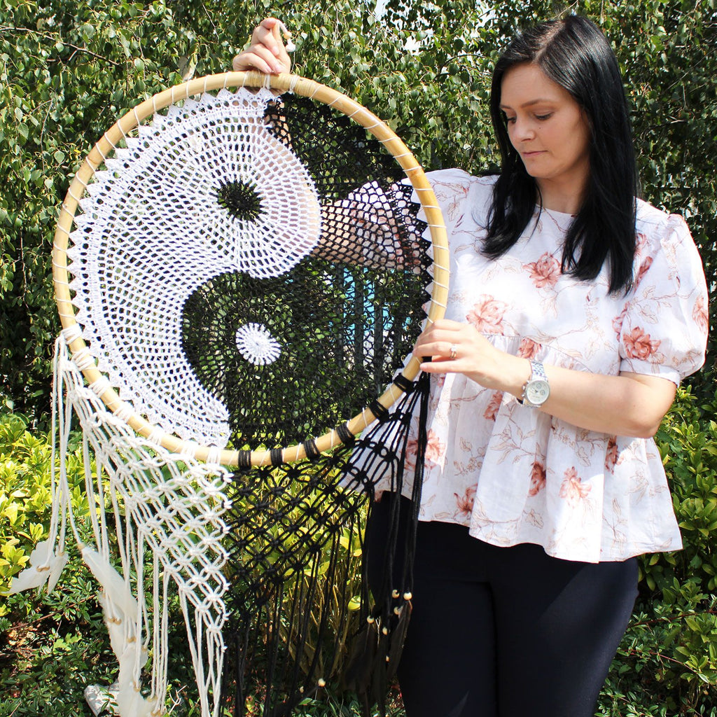 Bali Dreamcatcher - Extra Large Yin Yang - 50 cm – view 6