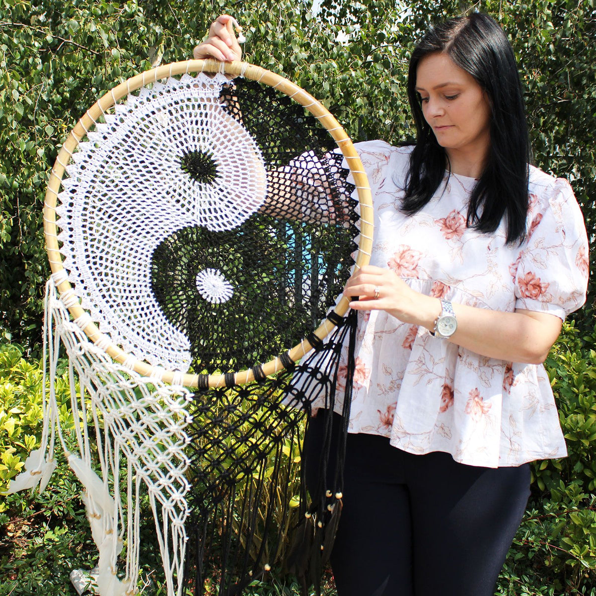 Bali Dreamcatcher - Extra Large Yin Yang - 50 cm – view 6