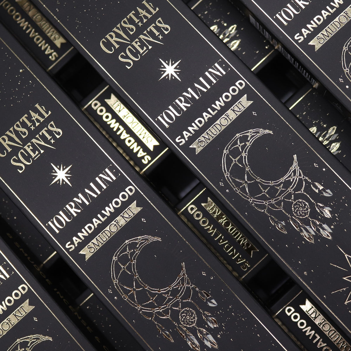 Tourmaline Crystal Scents Smudge Incense Sticks - Sandalwood