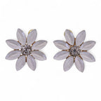 Nymph Pearl Flowers Vintage Glass Earrings – view 7