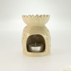Ceramic Sunflower Oil Burner - Pastel Beige – view 2