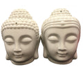 Buddha Head Ceramic Oil Burner - White