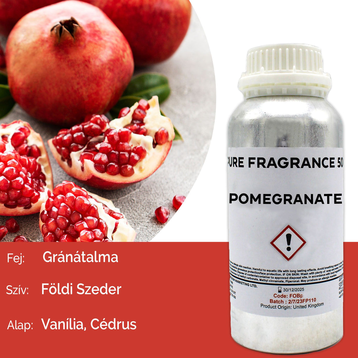 Pomegranate Pure Fragrance Oil - 500ml – view 3