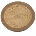 Jute & Cotton Place Mat, Natural Border, 30cm
