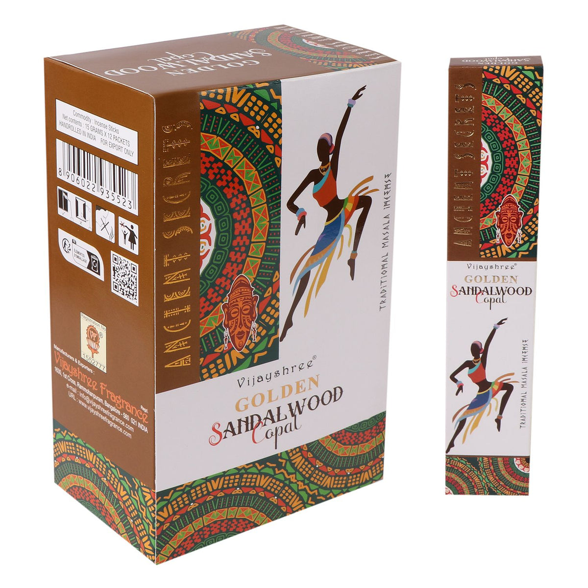Golden Copal and Sandalwood Incense Sticks (15g) – view 3