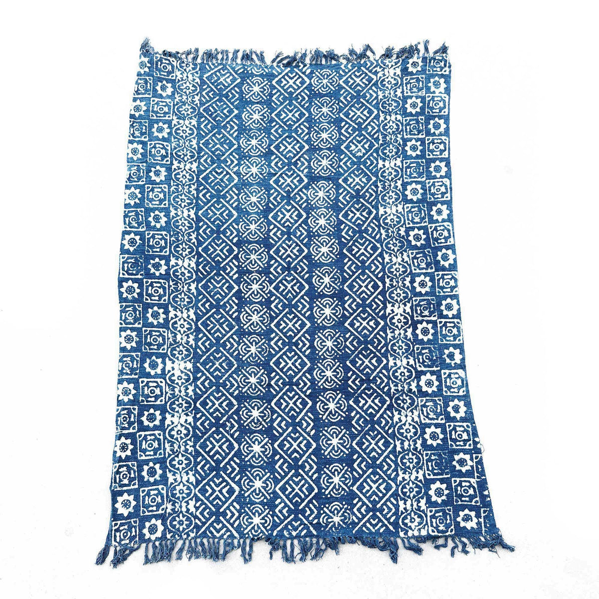 Handmade Indigo Throw - 170x120cm - Desi Stripes – view 4