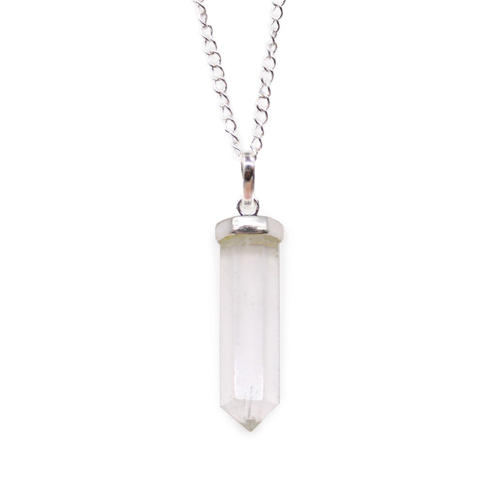 Clear Quartz Point Pendant Necklace