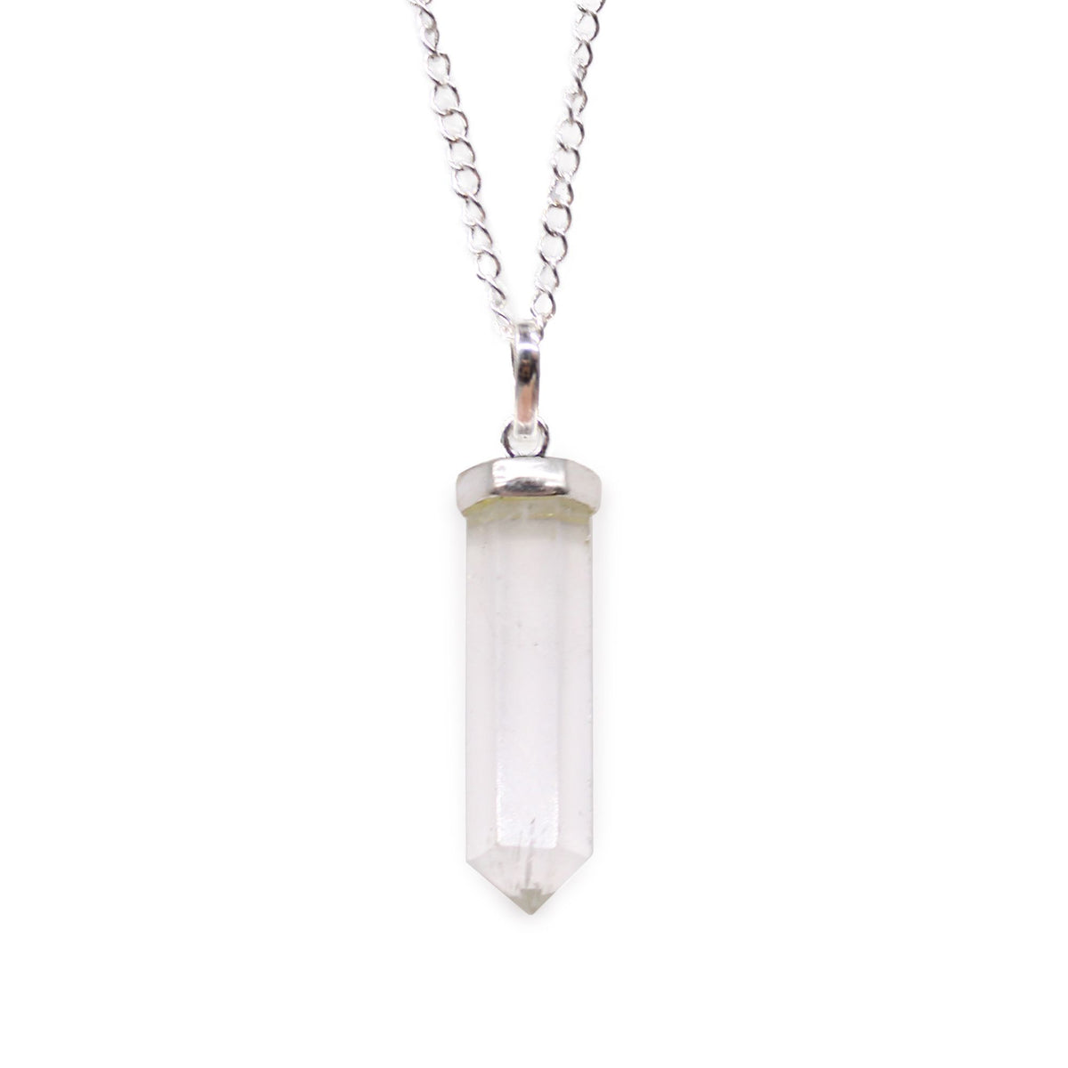 Clear Quartz Point Pendant Necklace