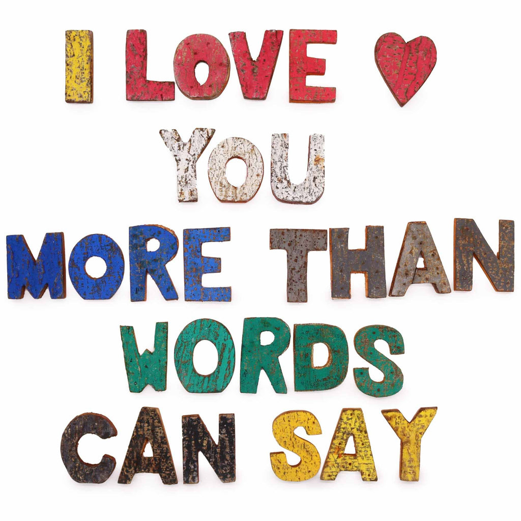 I Love You More Than Words Can Say - Natural Bark Letters (28) – view 4