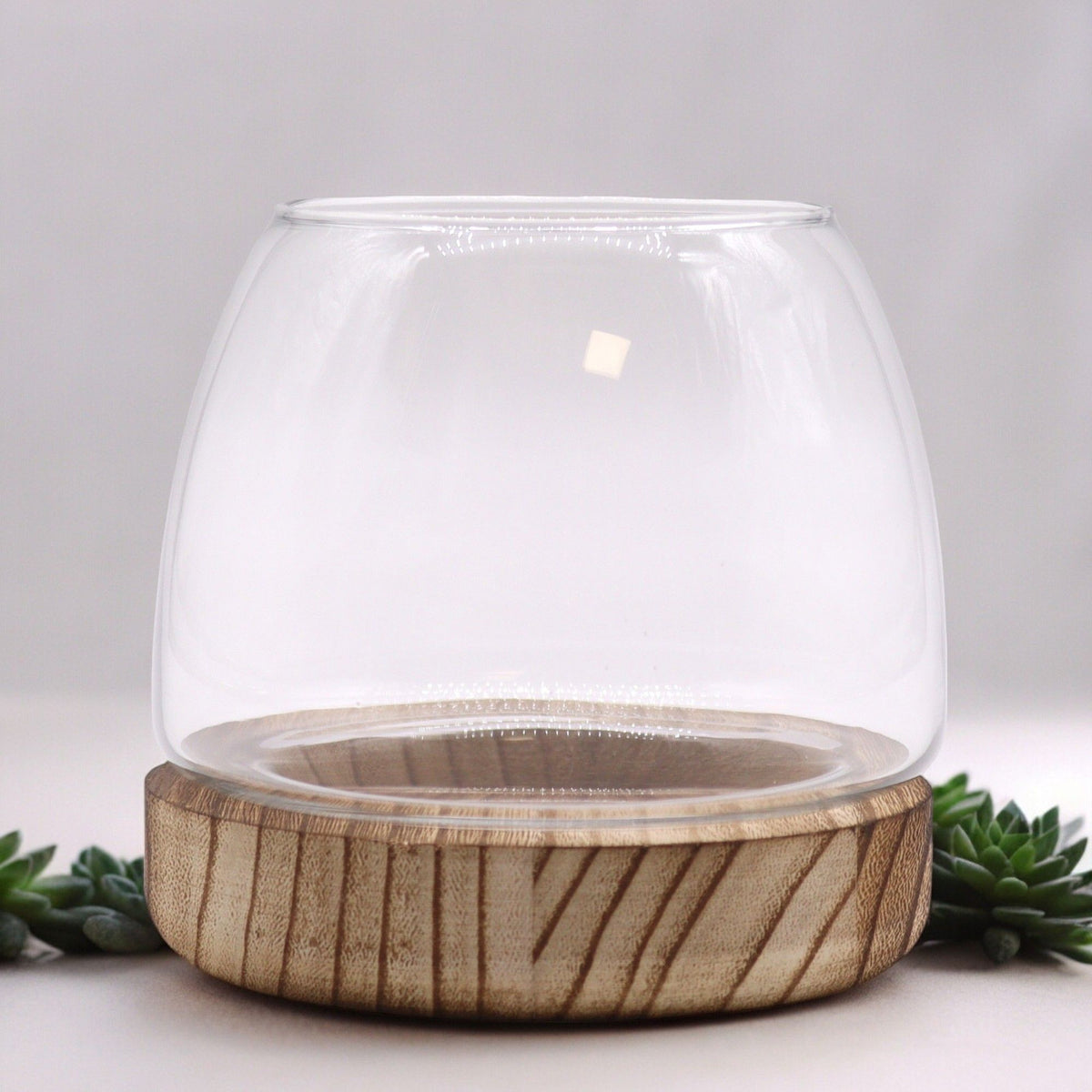 Small Terrarium, Natural Tung Wood, 13x13cm – view 2