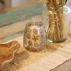Primavera Glass Vase Candle Holder with Dried Flowers 12x11cm – view 11