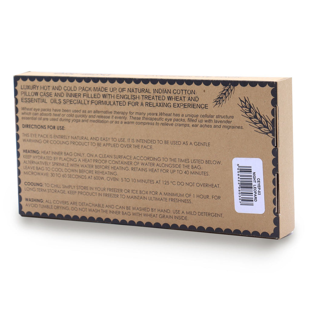 Lavender Eye Pillow with Gift Box - Night Leopard Print – view 6