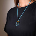 Waxed Cotton Necklace Cord 45cm - Blue