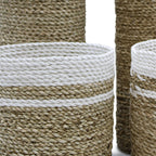 Seagrass Vase and Bin Set (2 Vases, 2 Bins), 22 x 22 cm