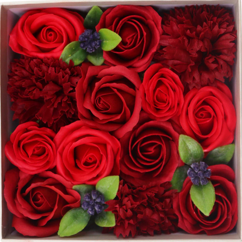 Square Soap Flower Gift Box - Classic Red Roses – view 3