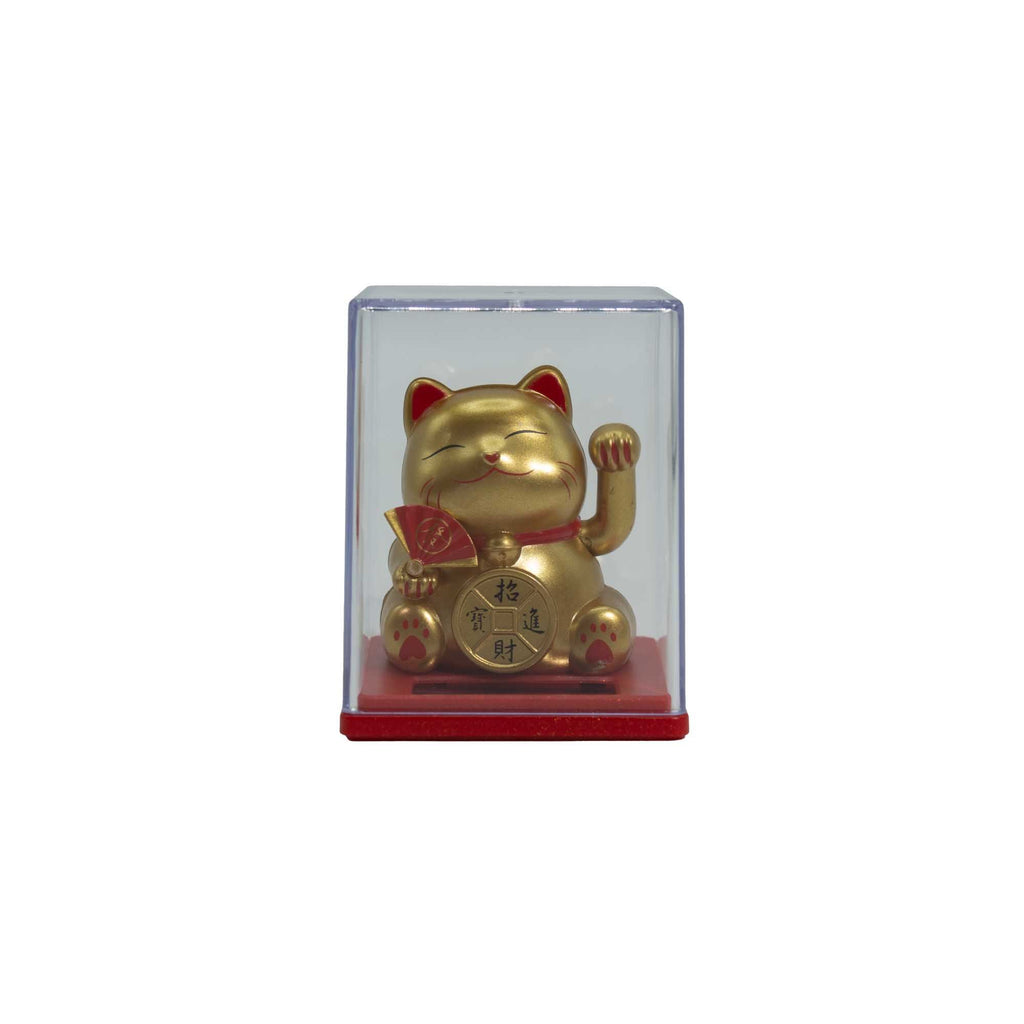 Mini Solar Money Cat in Display Box - Gold