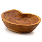 Natural Rough Shape Teak Wood Fruit Bowl, 31cm – view 2