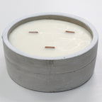 Large Concrete Wooden Wick Candle - Patchouli & Dark Amber – view 2