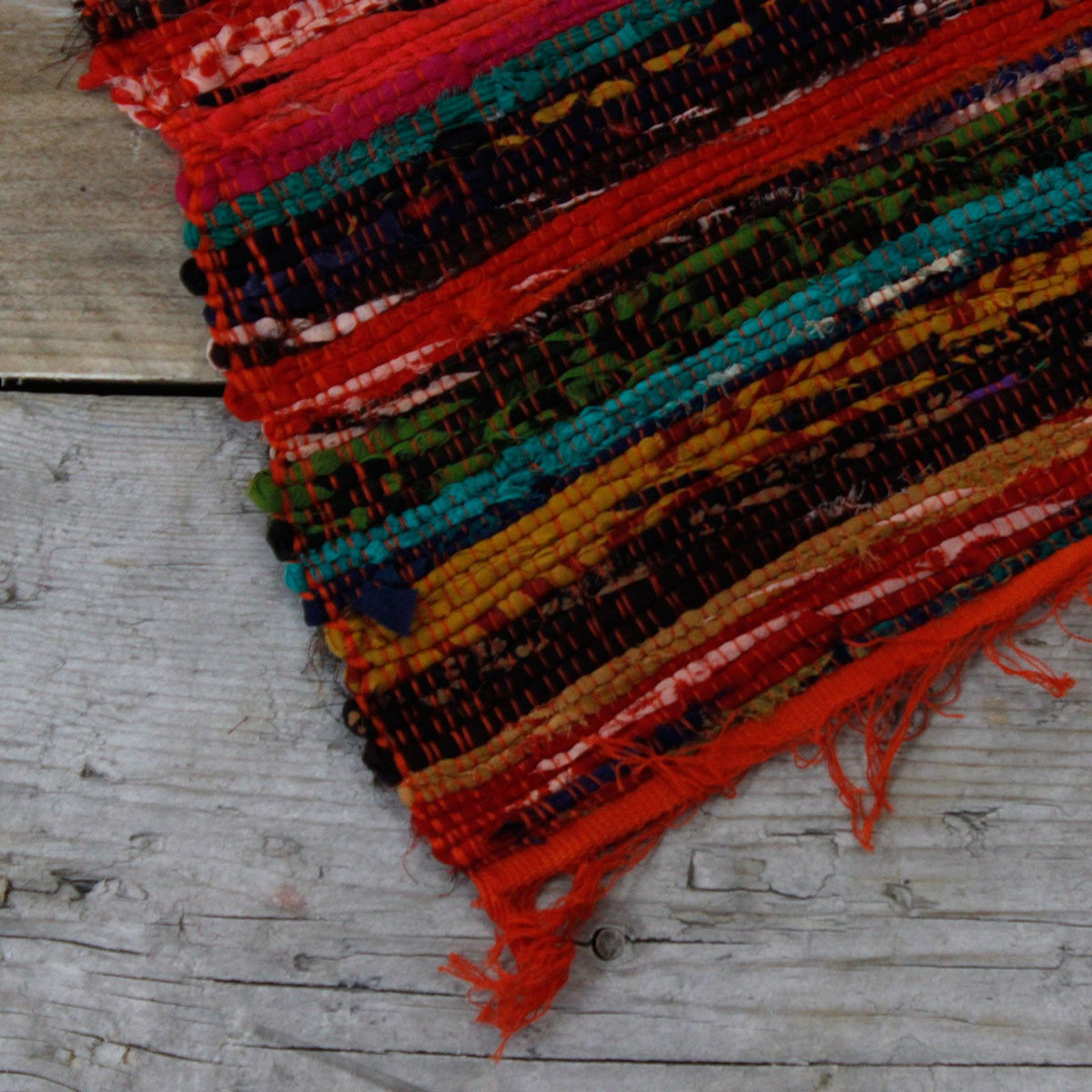 Luxury Rag Rug, Orange - 152 x 90cm – view 3