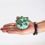 Green Ghost Quartz Crafted Cluster, approx 8cm