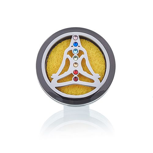 Yoga Chakra Car Diffuser Kit - 30mm Pewter Style Locket – view 3