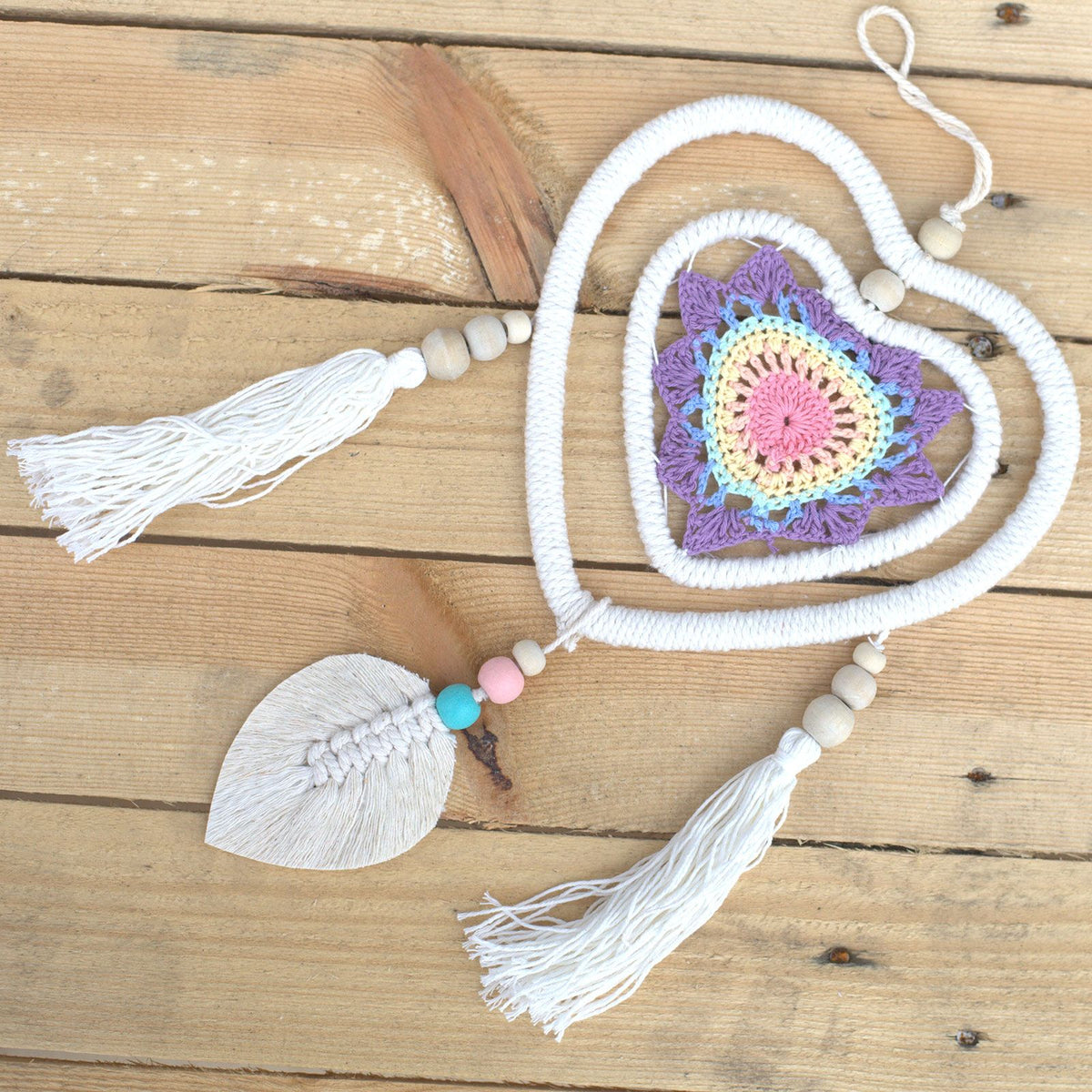 Medium Multicolour Dream Catcher - Heart in Heart – view 3