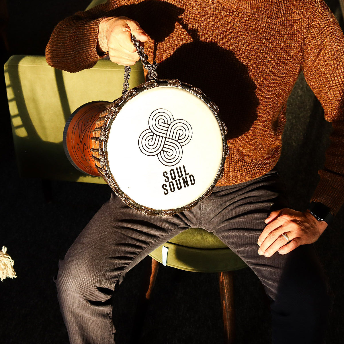 Large Pro Djembe Drum - Soul Sound - 50cm, 22cm Head
