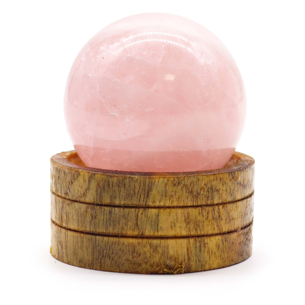 Rose Quartz Gemstone Sphere 50mm with Stand