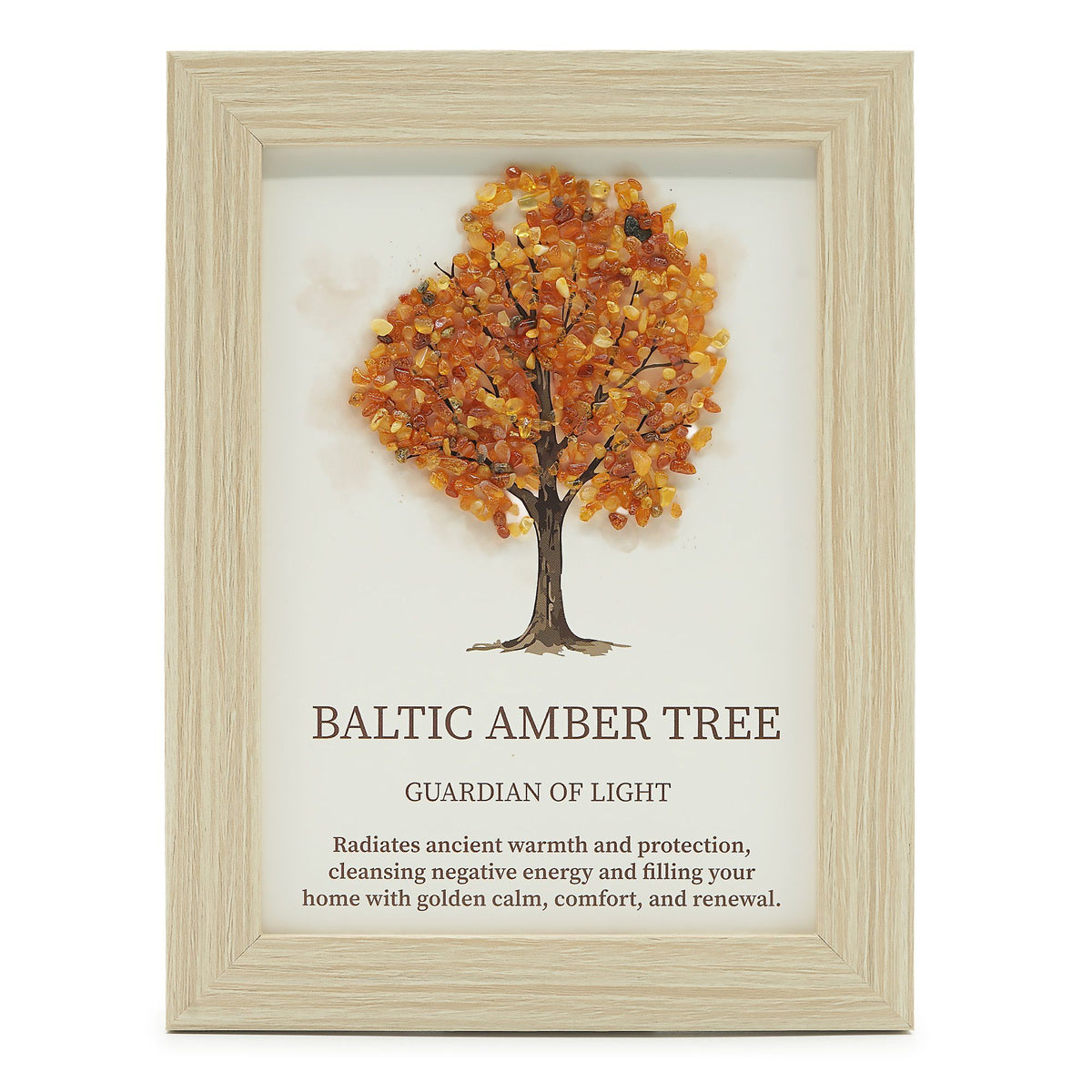 Gemstone Tree of Life Picture 20x14.7cm - Baltic Amber