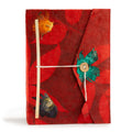 Lokta Bold Floral Notebook – Large – Ruby