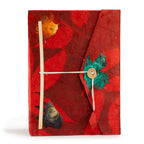 Lokta Bold Floral Notebook – Large – Ruby