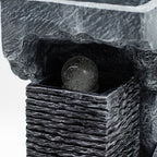 Grand Water Feature, Crystal Ball in Rock Column