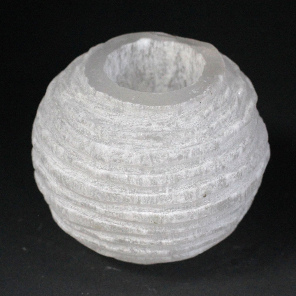 Selenite Snowball Candle Holder - 8 cm – view 2