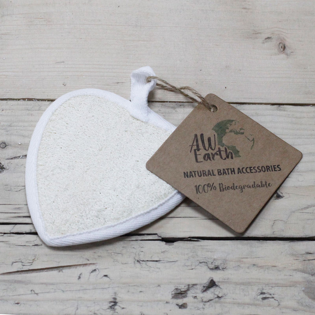 Natural Loofah Heart Scrub Pad – view 2