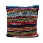Rag Rug Cushion Cover - Aqua Blues - 40x40cm – view 3