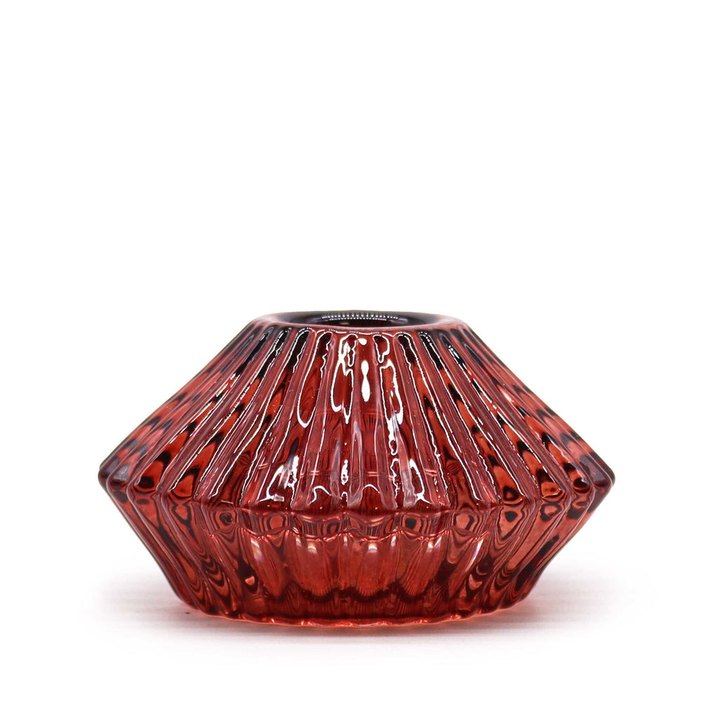 Set of 2 Flower Flip Candle Holders - Vampire Red – view 2