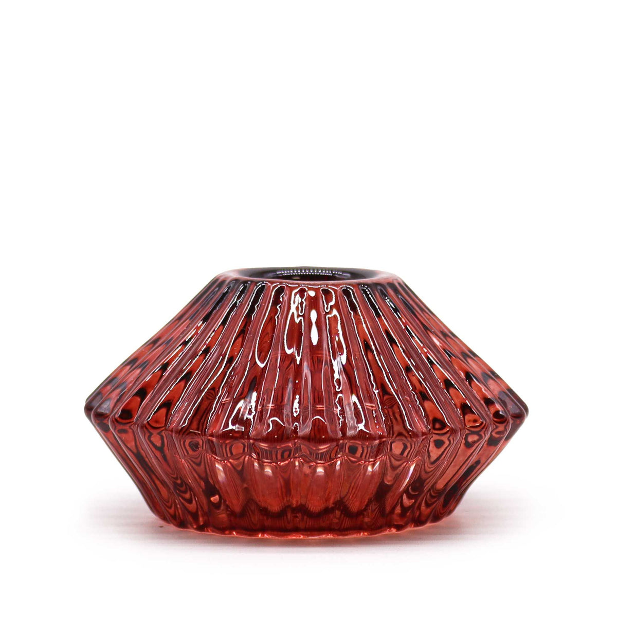 Set of 2 Flower Flip Candle Holders - Vampire Red – view 2