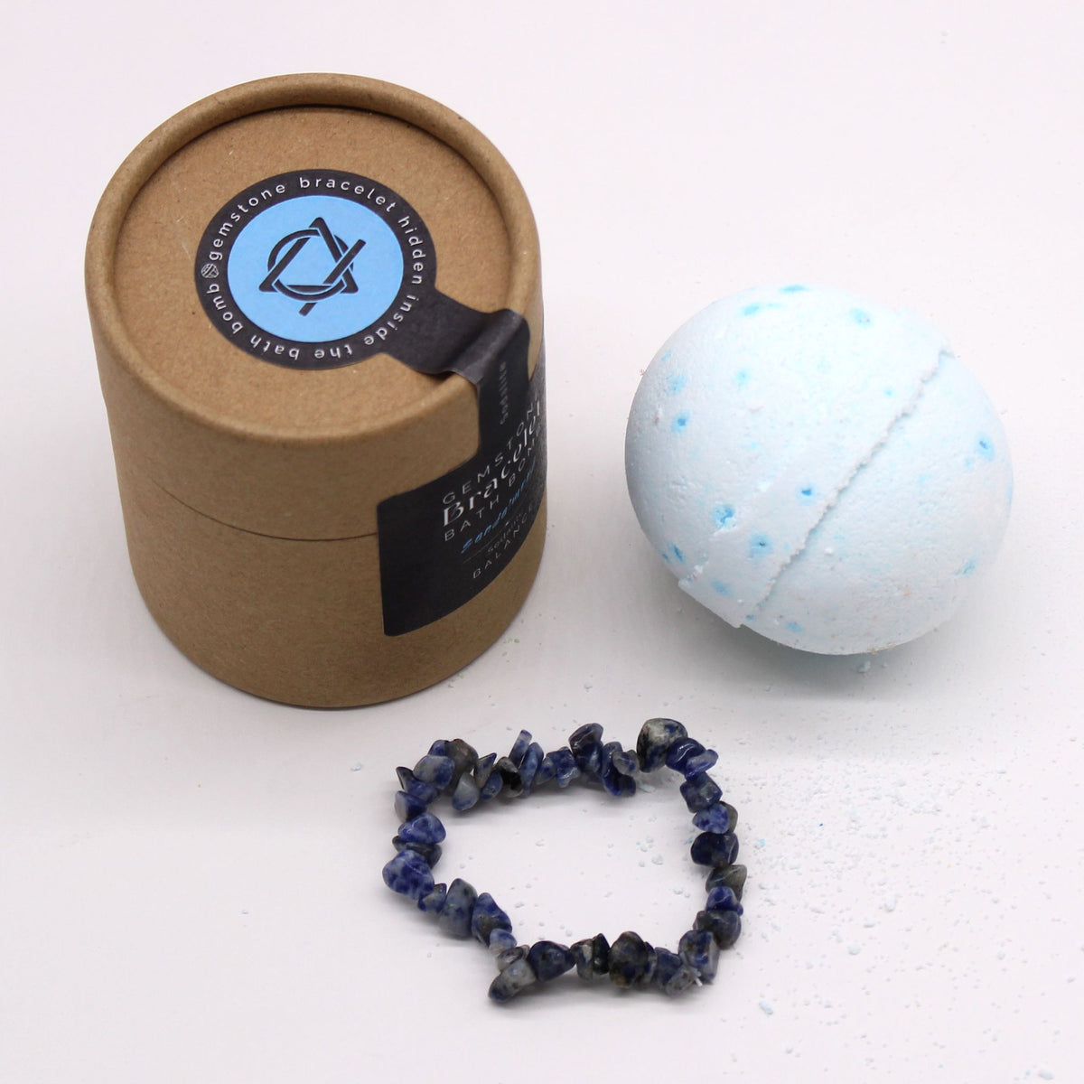 Sodalite Gemstone Bracelet Bath Bomb – view 8