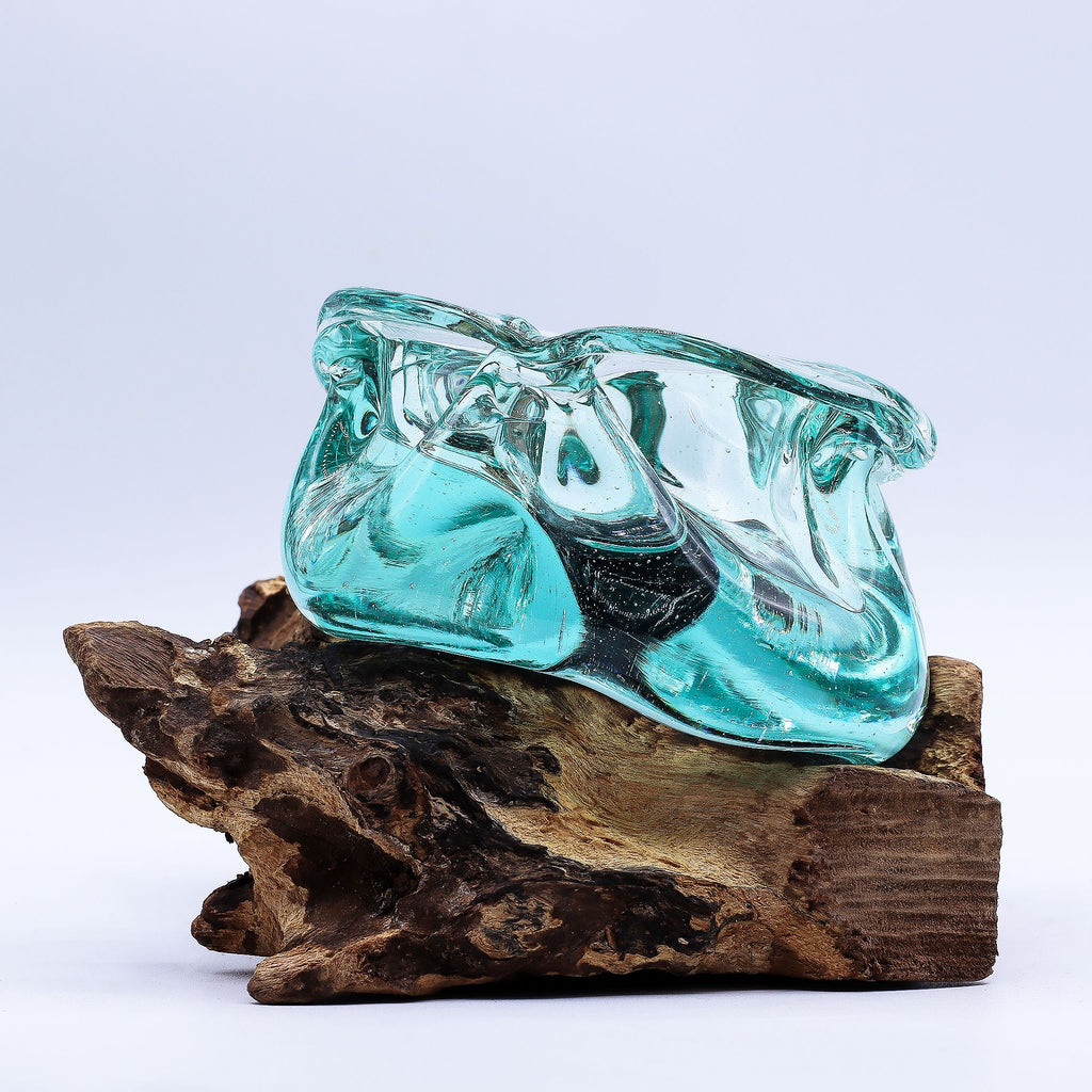 Molten Glass Chunky Ashtray & Candle Holder 23cm