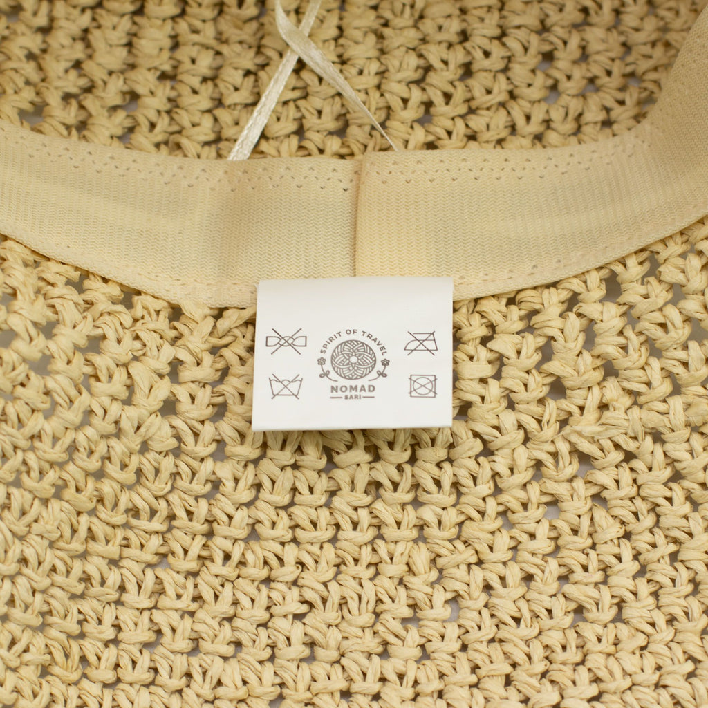 Nomad Sari Floppy Straw Sun Hat - Natural Beige – view 2