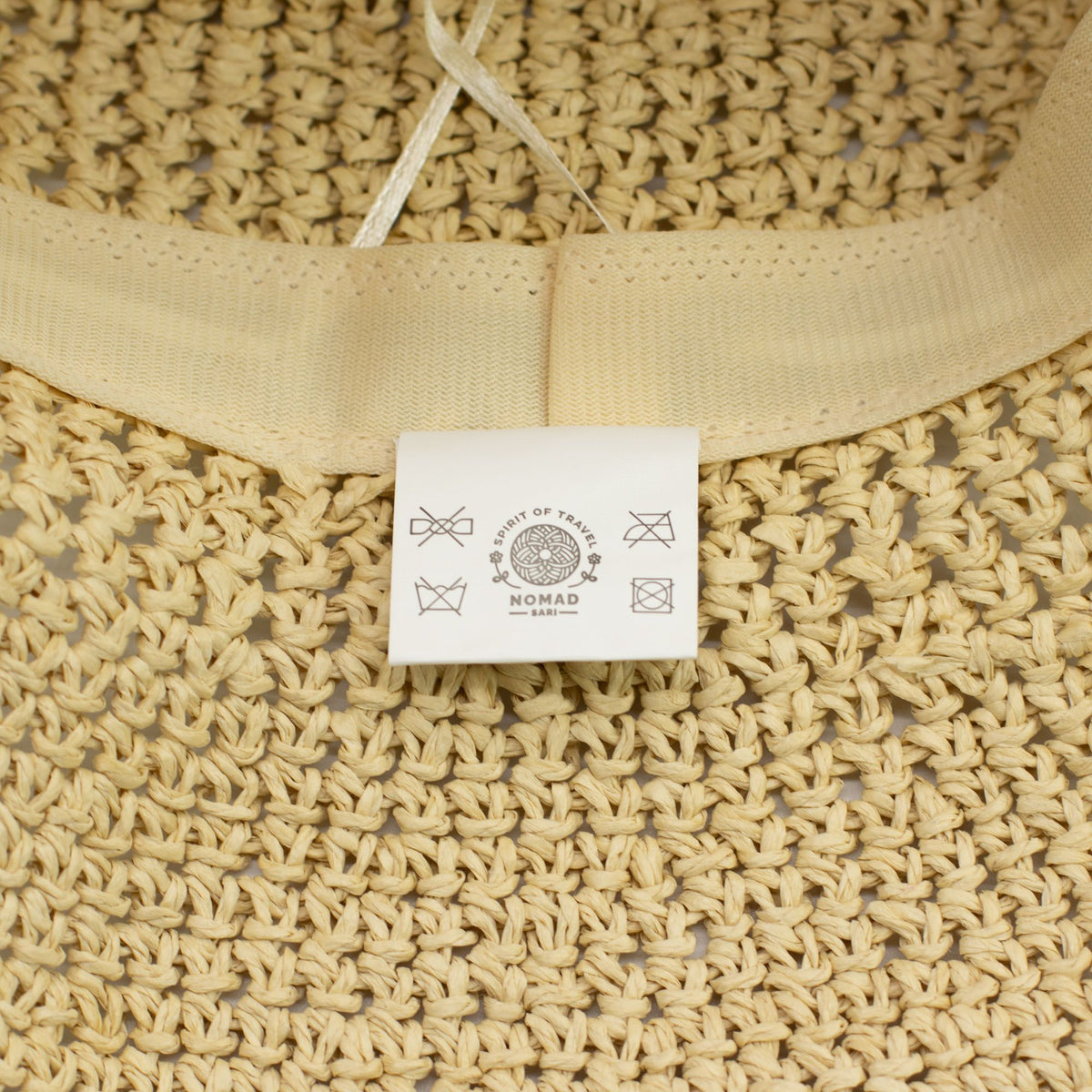 Nomad Sari Floppy Straw Sun Hat - Natural Beige – view 2