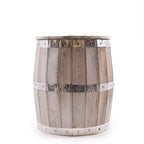 Beer Barrel Stool 38x32cm - Whitewash